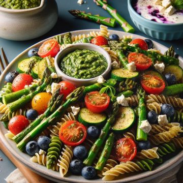 Délice Provençal aux Légumes et Pâtes au Pesto