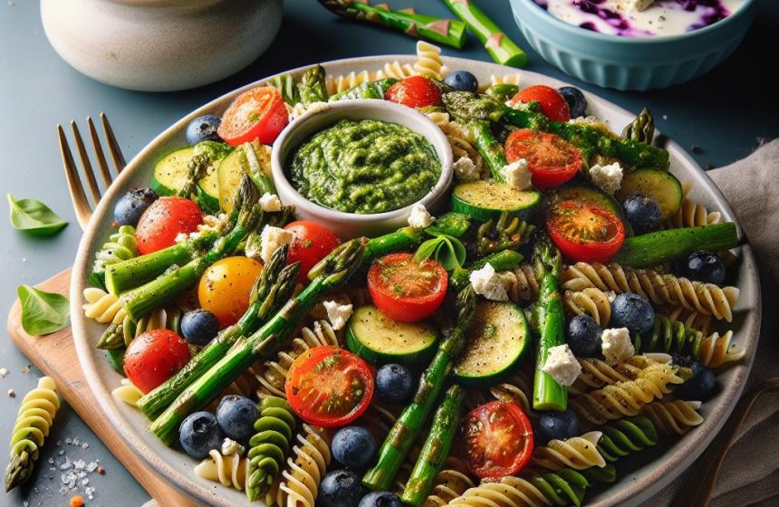 Délice Provençal aux Légumes et Pâtes au Pesto