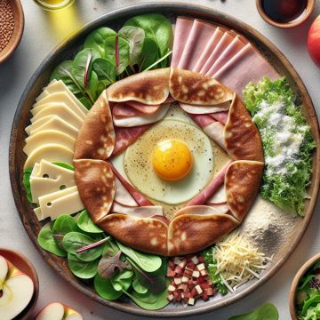 Galette Complète et Salade Croquante avec Pomme Fraîche
