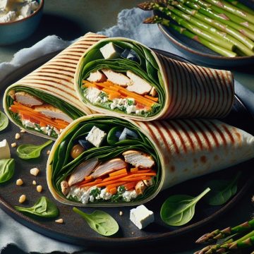 Wrap de Poulet au Chèvre et Asperges