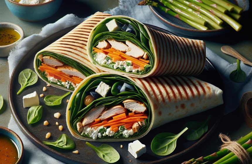 Wrap de Poulet au Chèvre et Asperges