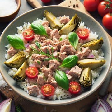 Salade de Riz au Thon et Artichauts