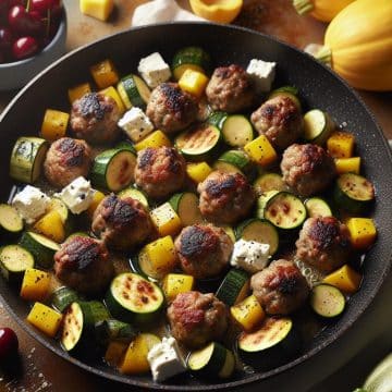 Boulettes de Viande aux Courgettes et Courge Jaune