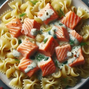 Pâtes Farfalle au Saumon et Sauce Crémeuse
