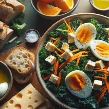 Salade Nutritive de Chou Frisé aux Œufs Durs et Comté