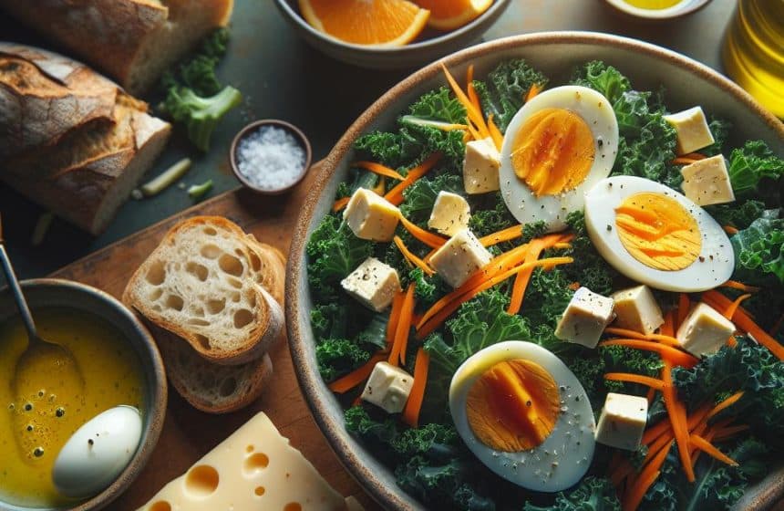 Salade Nutritive de Chou Frisé aux Œufs Durs et Comté
