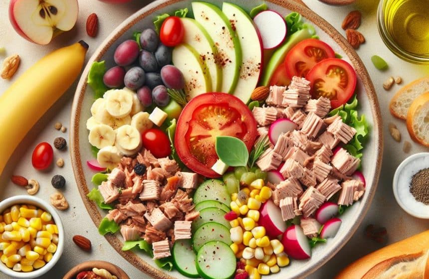 Salade Colorée au Thon et Fruits Gourmands