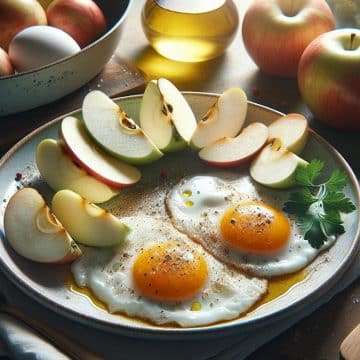 Œufs au Plat Gourmands avec Pomme Croquante
