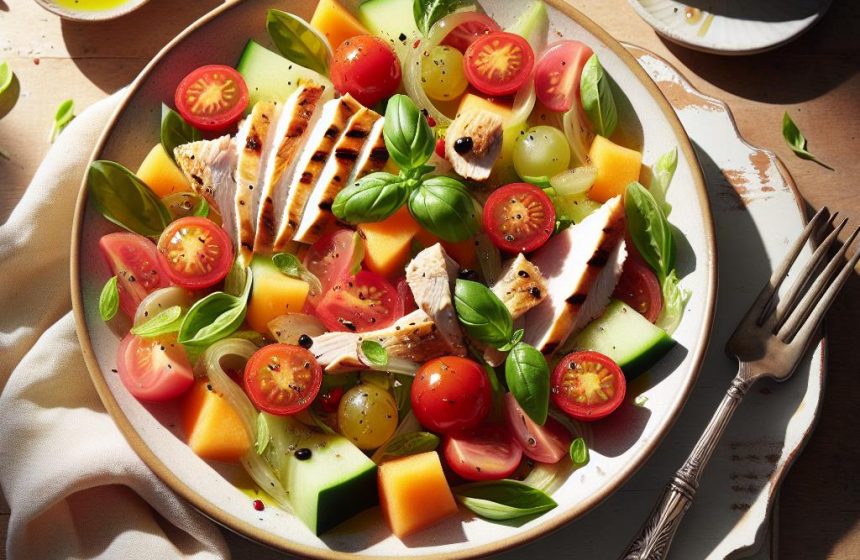 Salade ensoleillée aux saveurs estivales