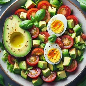 Salade Fraîcheur d’Avocat et Tomate aux Œufs