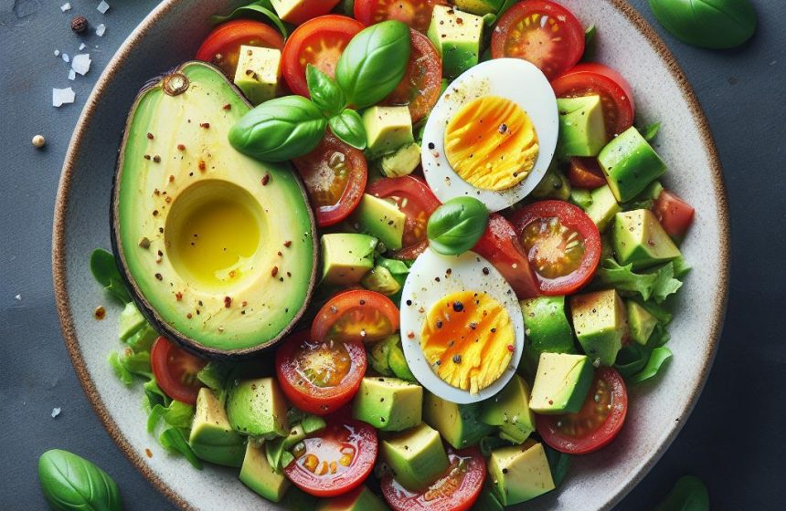 Salade Fraîcheur d&rsquo;Avocat et Tomate aux Œufs