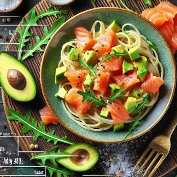 Pâtes au Saumon Fumé et Avocat