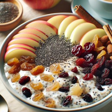 Pudding Pomme Raisin Cranberry aux Graines