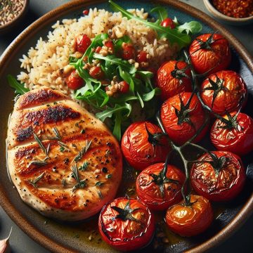 Escalope de Poulet aux Tomates Rôties