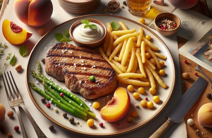 Escalope de Veau aux Flageolets et Dessert Fruité