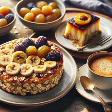 Baked Oats Banane Raisin et Flan Mirabelle Gourmand