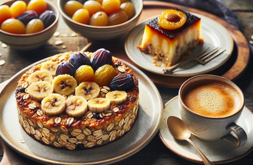 Baked Oats Banane Raisin et Flan Mirabelle Gourmand