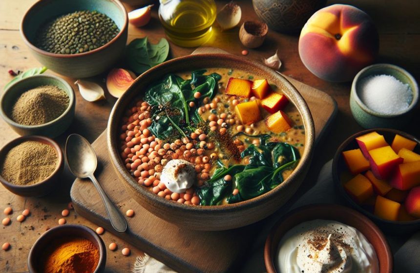 Dahl de Lentilles aux Épinards et Tofu Fumé