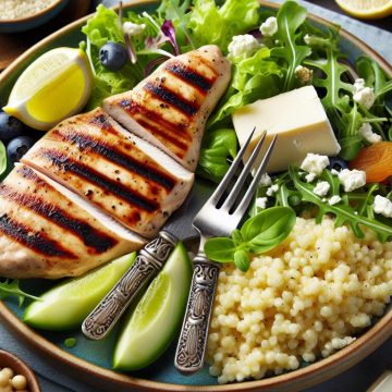 Escalope de Poulet Grillé et Semoule Gourmande