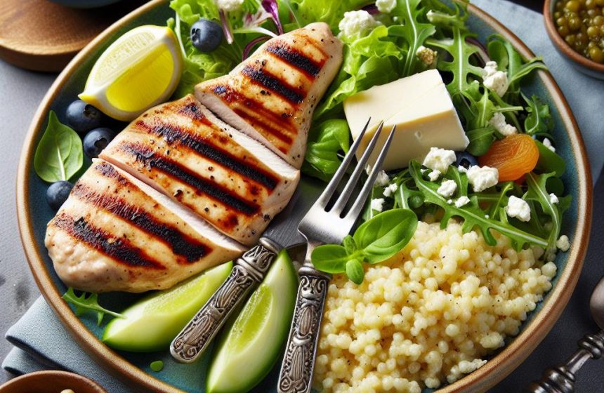 Escalope de Poulet Grillé et Semoule Gourmande