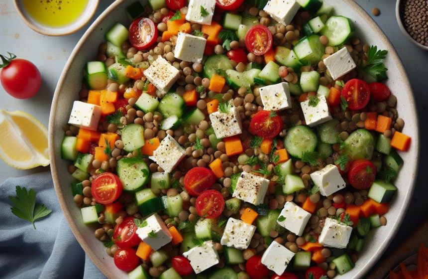 Salade Arc-en-Ciel aux Lentilles et Feta