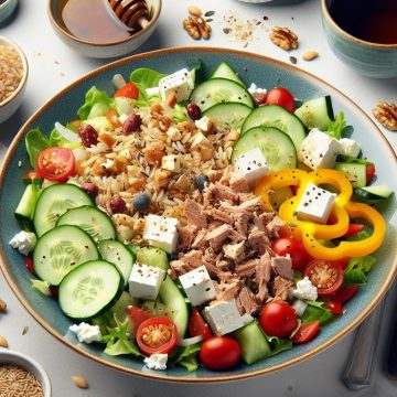 Salade Gourmande et Riz Complet aux Saveurs Méditerranéennes