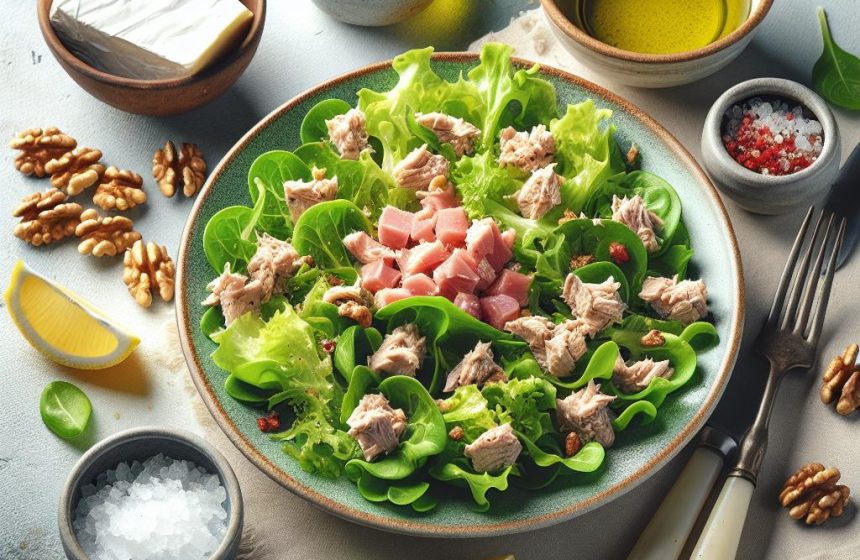 Salade de Mâche au Thon et Fromage Blanc
