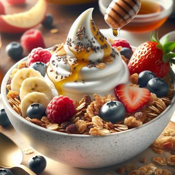 Délice Matinal au Yaourt Grec et Muesli Croustillant