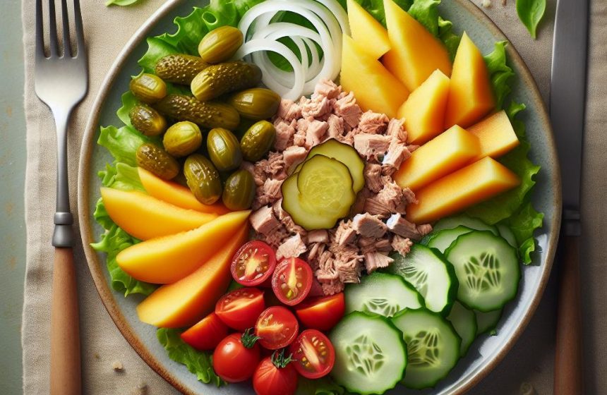 Salade Fraîcheur au Thon et Melon Jaune