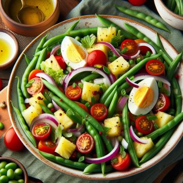 Salade Fraîcheur aux Haricots Verts et Ananas