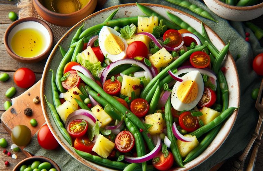 Salade Fraîcheur aux Haricots Verts et Ananas
