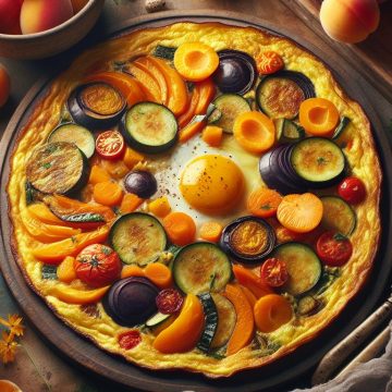 Omelette aux Légumes du Soleil et Abricots Frais
