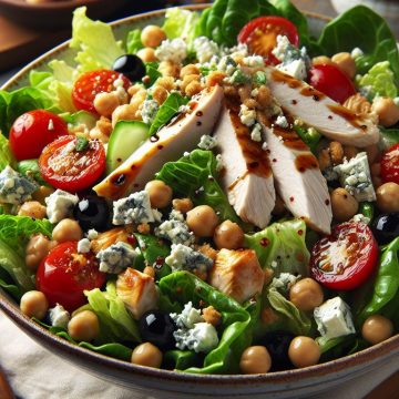 Salade Gourmande de Mâche, Poulet et Pois Chiches