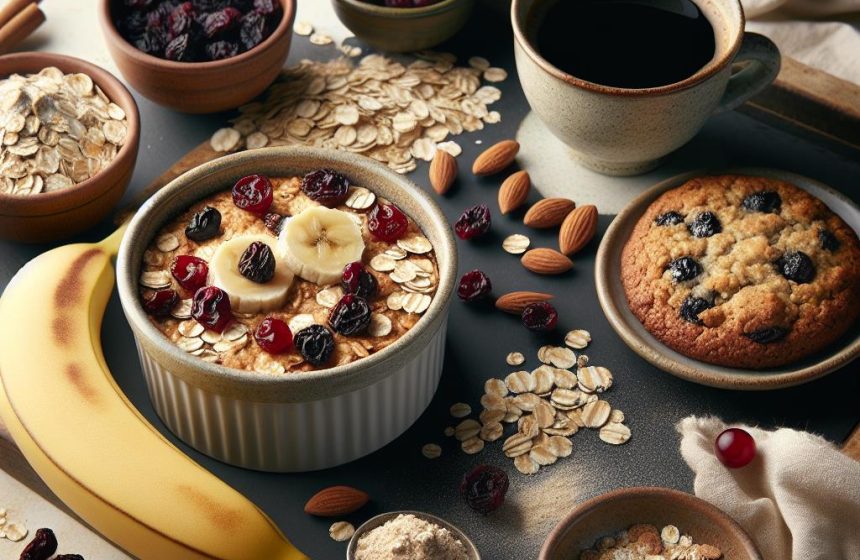 Baked Oats aux Cranberries et Cookie Maison Sans Sucre