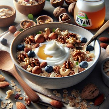 Délice Matinal au Yaourt, Noix et Muesli