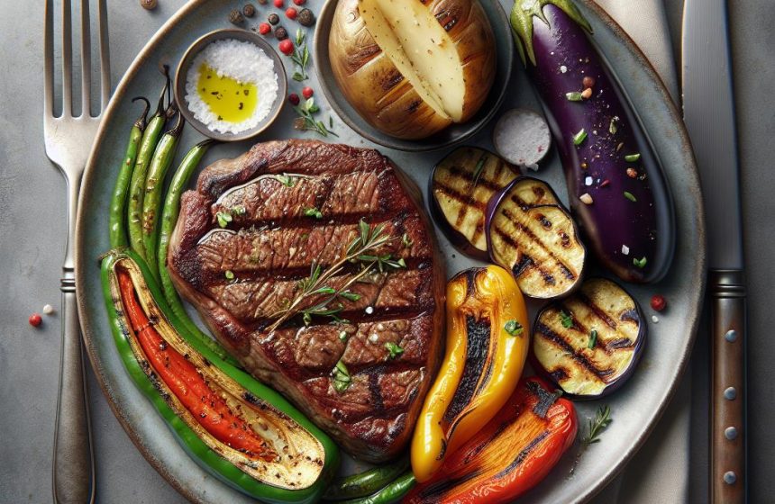 Délice Grillé de Steak et Légumes