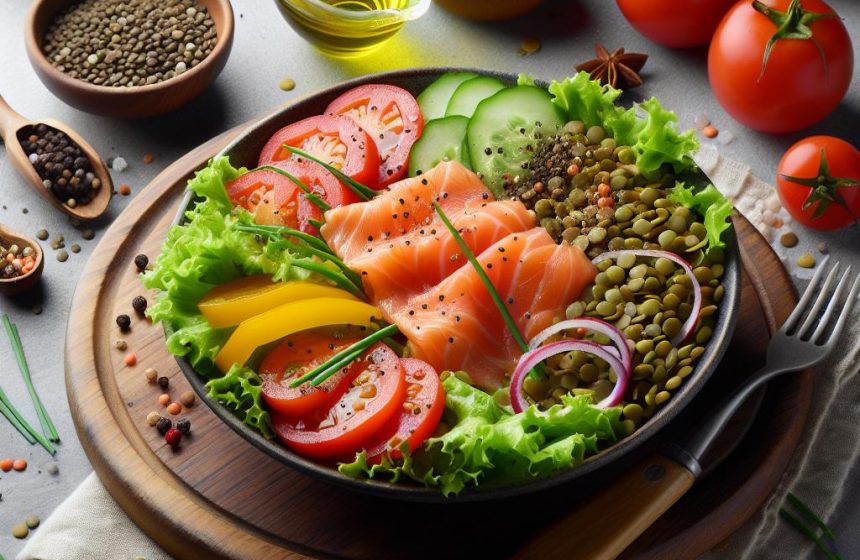 Salade Gourmande aux Lentilles et Saumon Fumé