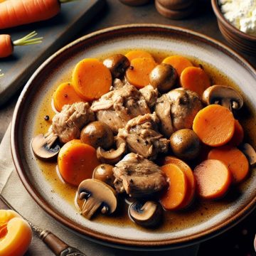 Lapin en Sauce aux Carottes et Champignons