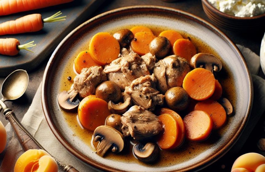 Lapin en Sauce aux Carottes et Champignons