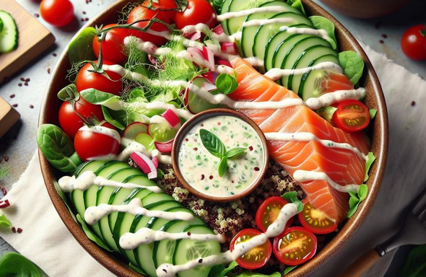 Bowl Truite Fumée & Sauce au Concombre
