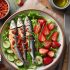 Sardines Épicées et Salade de Mâche aux Fraises