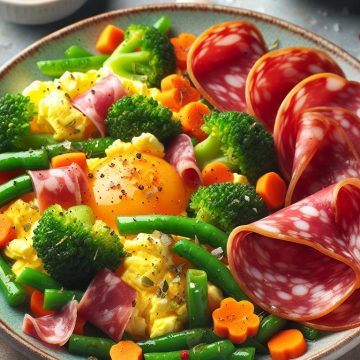 Délice Provençal aux Œufs Brouillés et Charcuterie