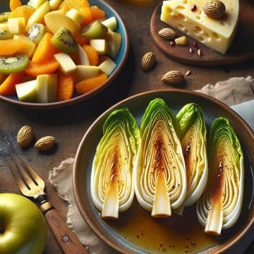 Délice d’Endives Braisées et Salade de Fruits Frais