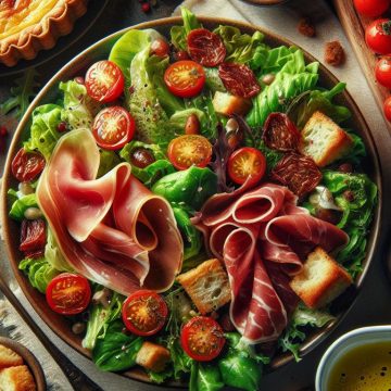 Salade Gourmande et Quiche Rustique