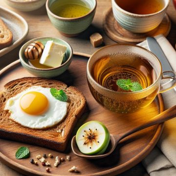 Délice Matinal au Pain de Seigle et Thé Vert