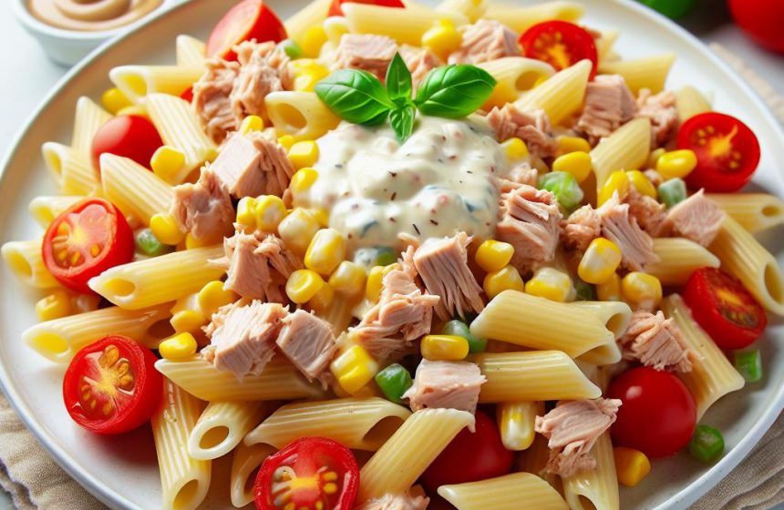 Salade de Pâtes au Thon et Sauce Crémeuse