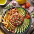 Tartare de Saumon aux Légumes Croquants et Frites Maison