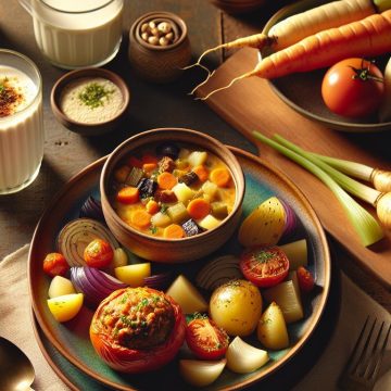 Délice de Tomates Farcies et Soupe de Légumes Maison
