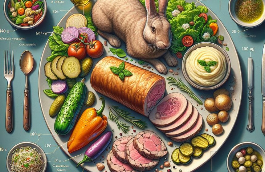 Délice de Lapin et Viande Rouge avec Purée et Légumes Grillés