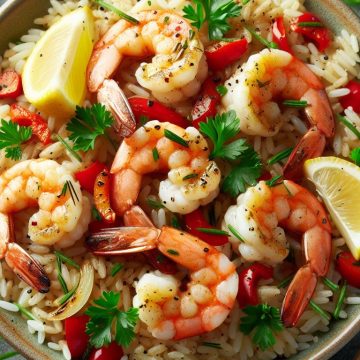 Crevettes Grillées au Riz Basmati Semi-Complet